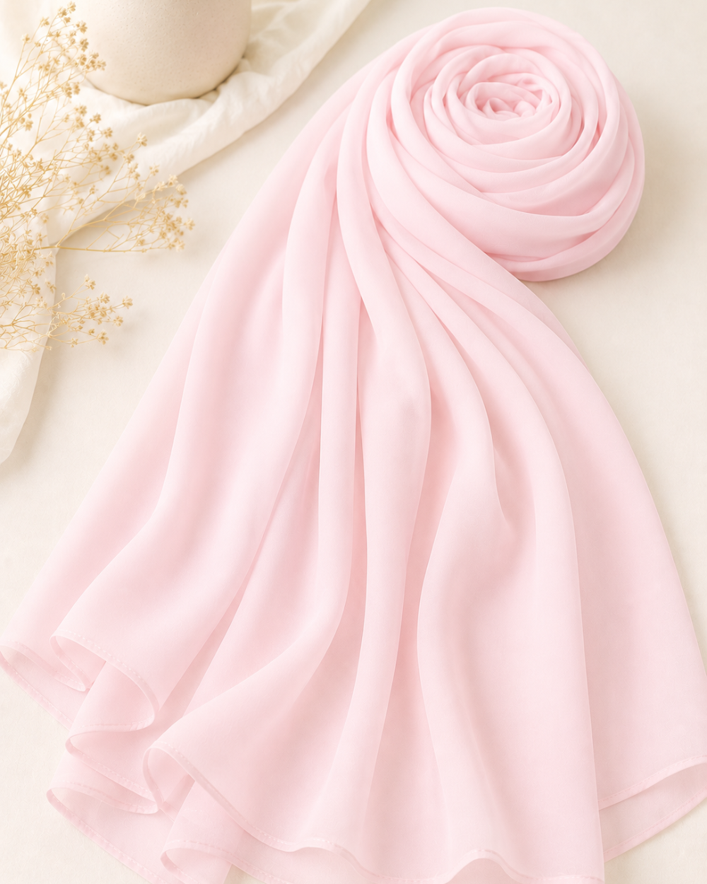 Georgette Hijab - Baby Pink