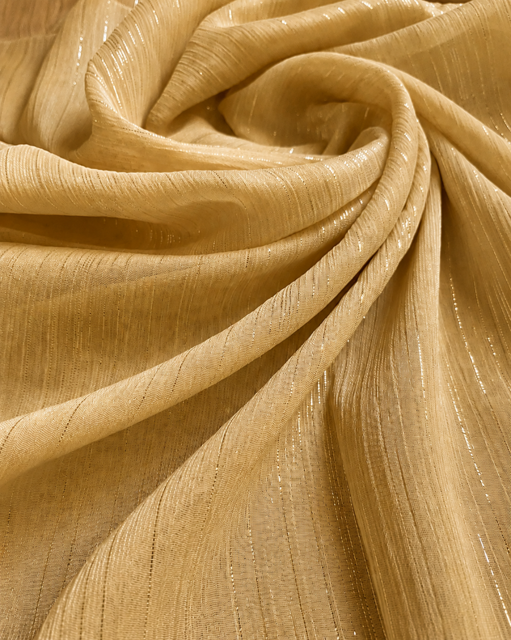 Metallic Chiffon - Dull Gold