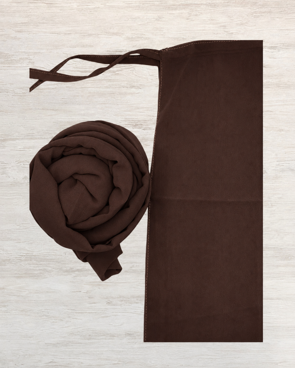 Georgette Niqab - Dark Brown