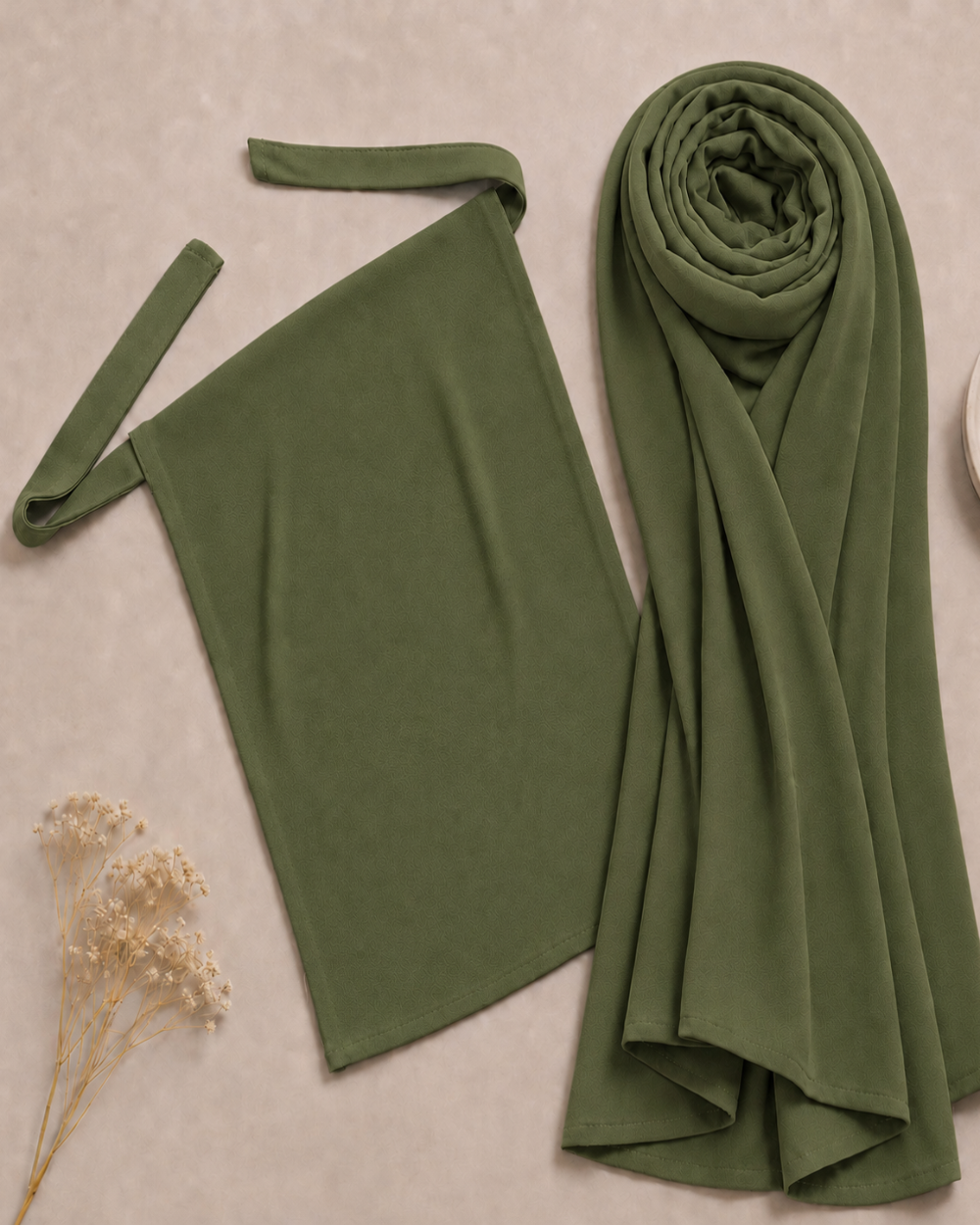 Georgette Niqab - Green