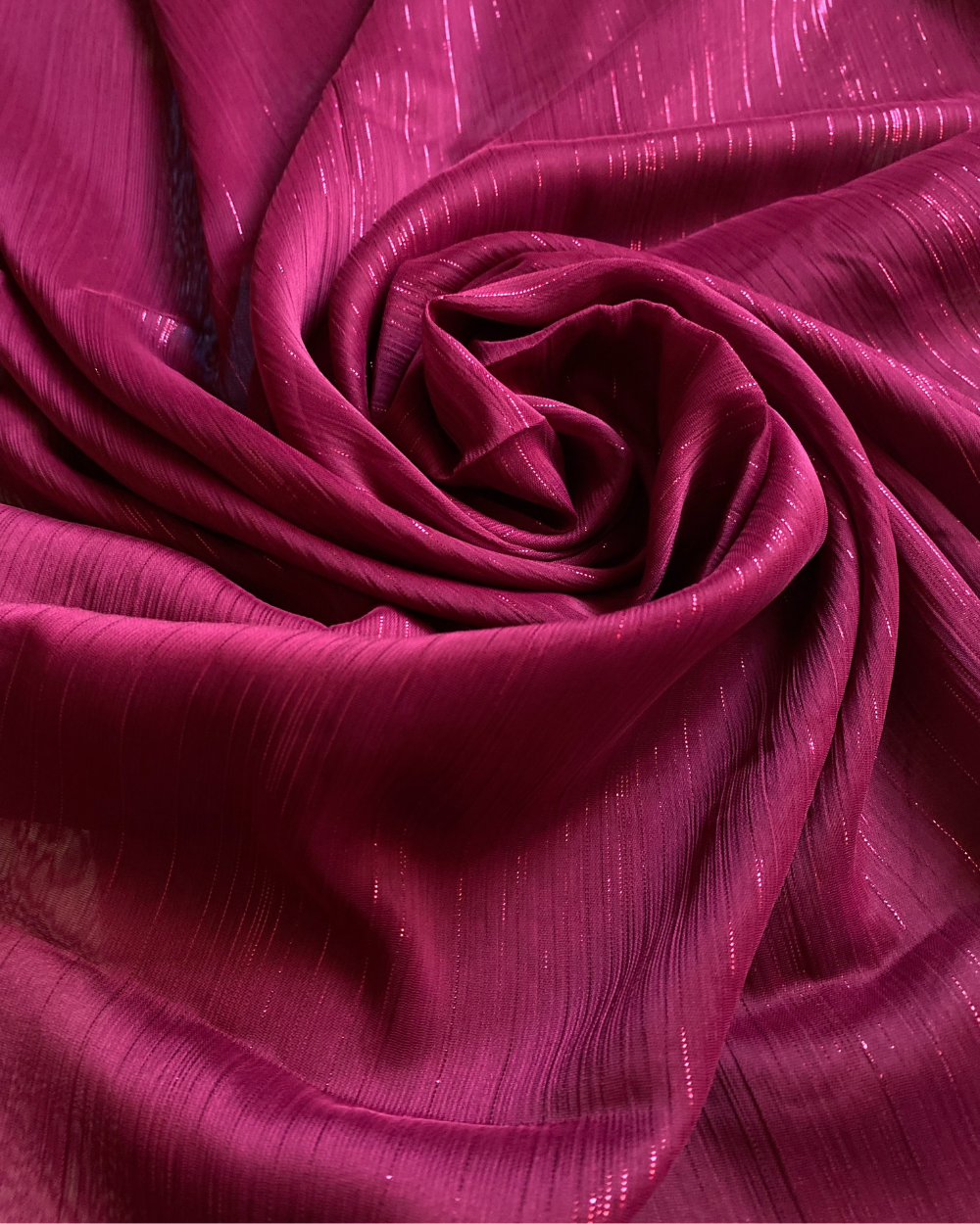 Metallic Chiffon - Maroon