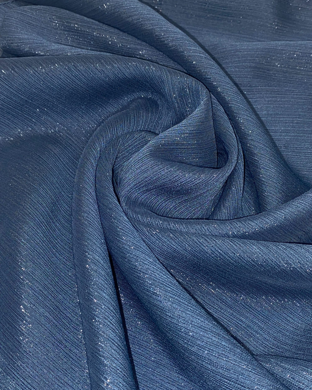 Crinkle Silk - Navy Blue