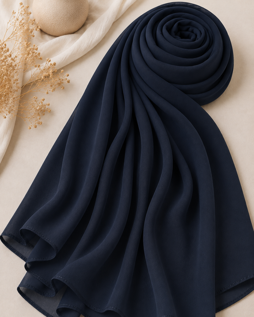 Georgette Hijab - Navy Blue