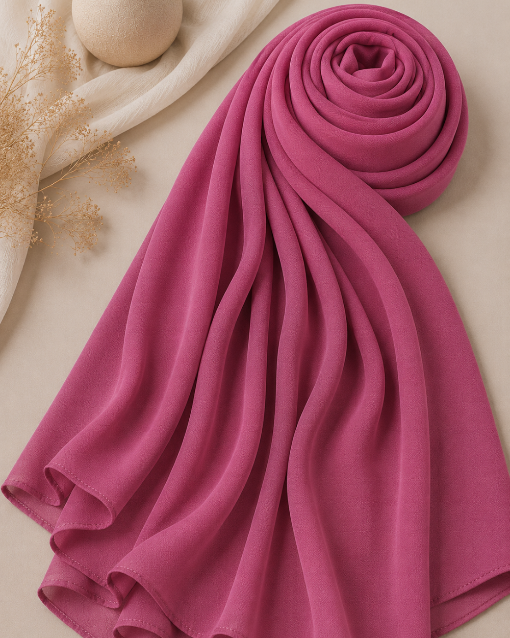 Georgette Hijab - Pastel Pink