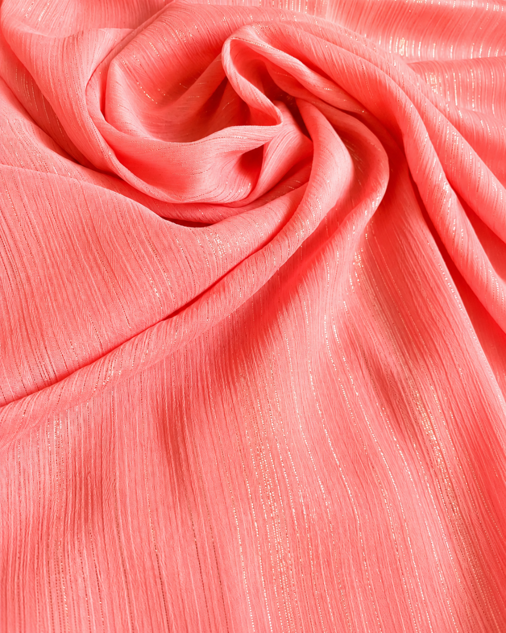 Metallic Chiffon - Peach