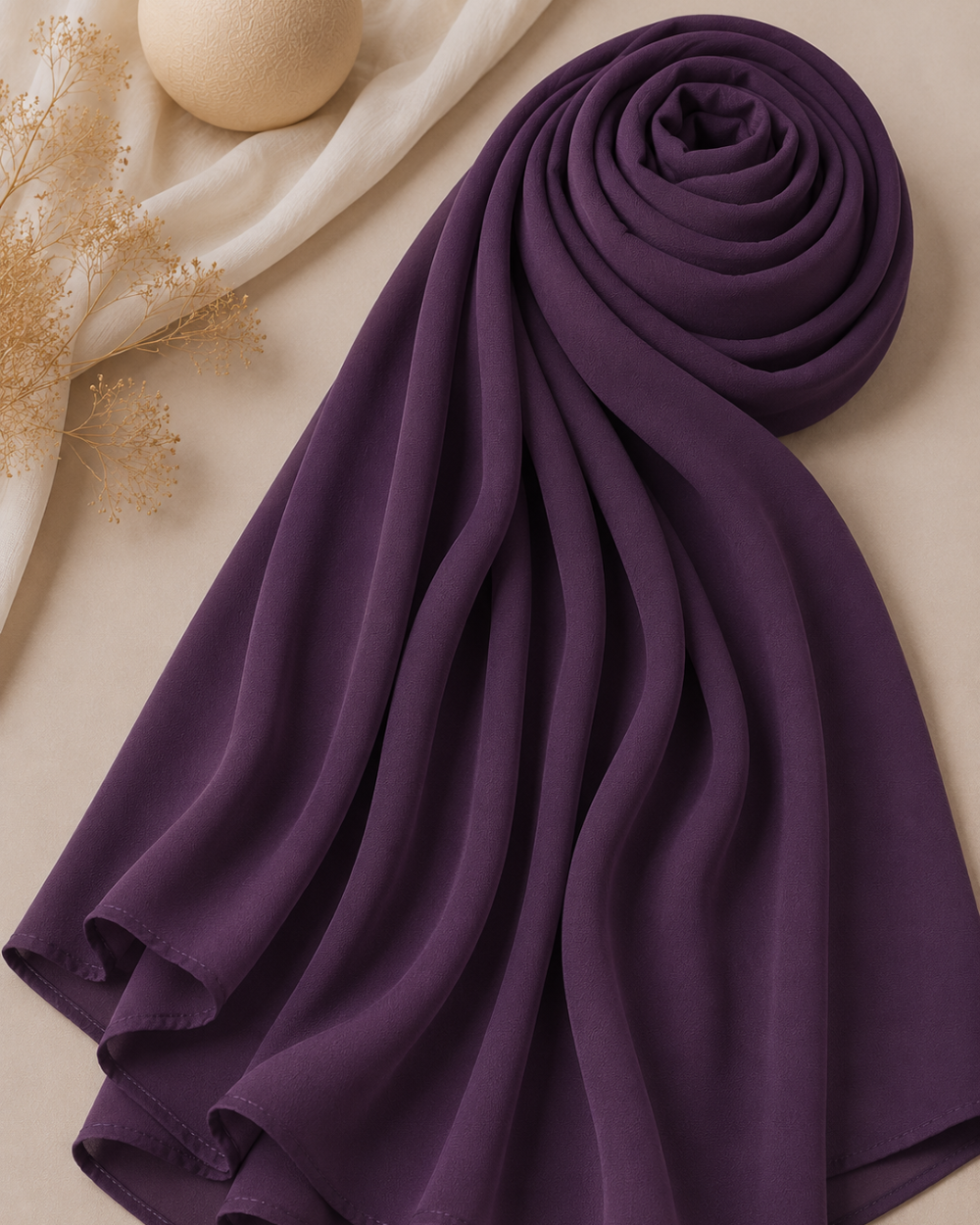 Georgette Hijab - Purple