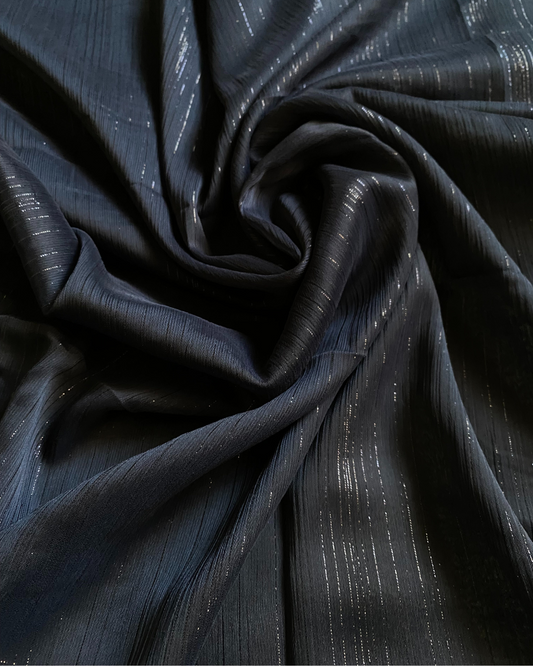 Metallic Chiffon - Black