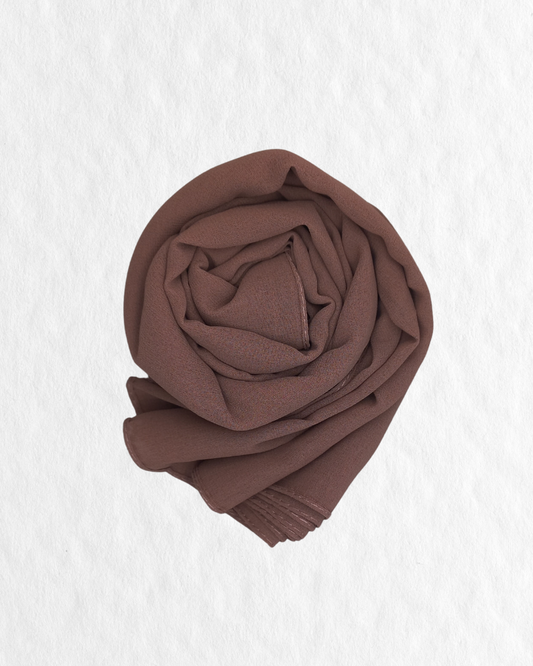 Georgette Hijab - Cedar Brown