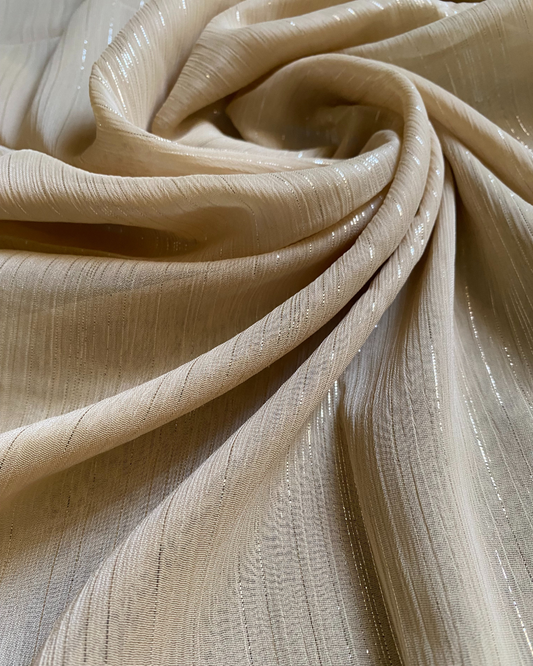 Metallic Chiffon - Dull Gold