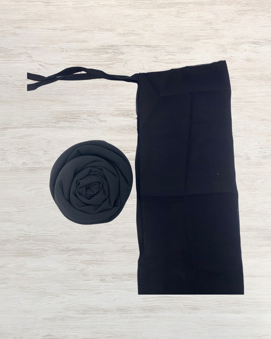 Georgette Niqab - Black