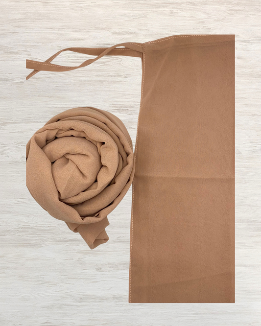 Georgette Niqab - Brown
