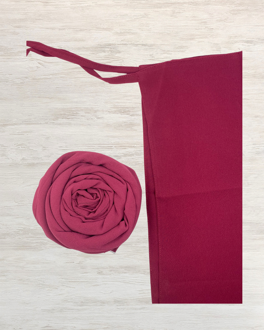 Georgette Niqab - Maroon