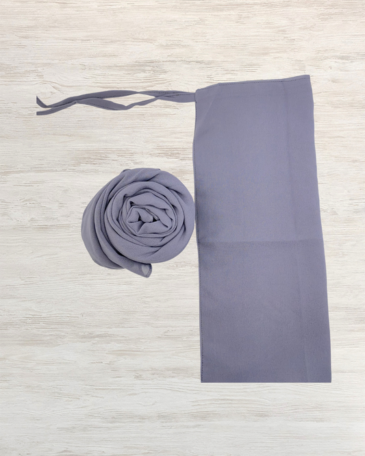 Georgette Niqab - Mid Gray