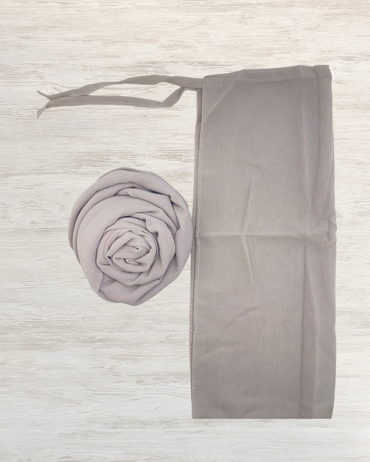 Georgette Niqab - Silver