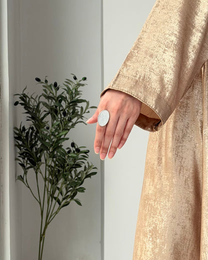 Arabic Shimmer Abaya - Gold