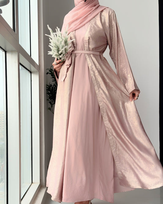 Arabic Shimmer Abaya - Lilac