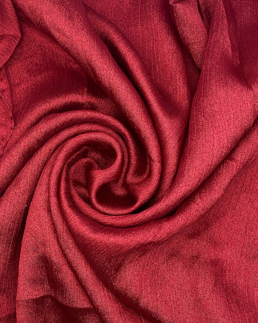 Crinkle Silk - Maroon