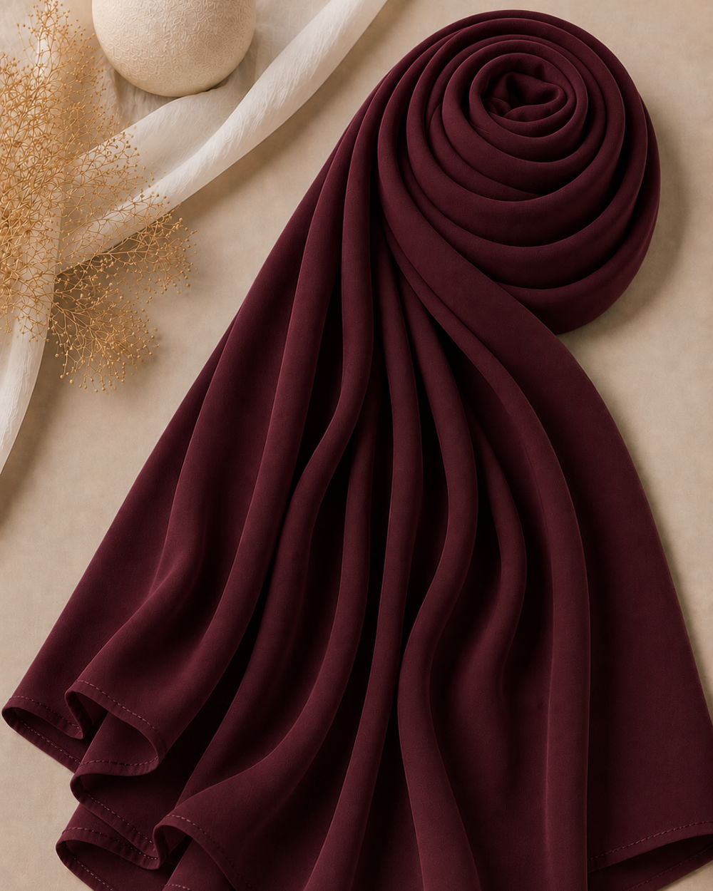 Georgette Hijab - Maroon