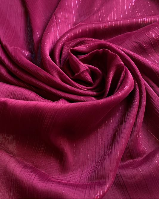 Metallic Chiffon - Maroon