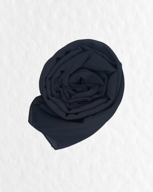 Georgette Hijab - Navy Blue
