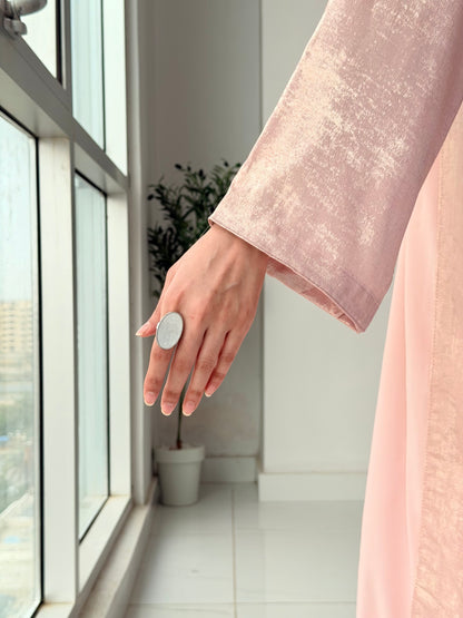 Arabic Shimmer Abaya - Pink