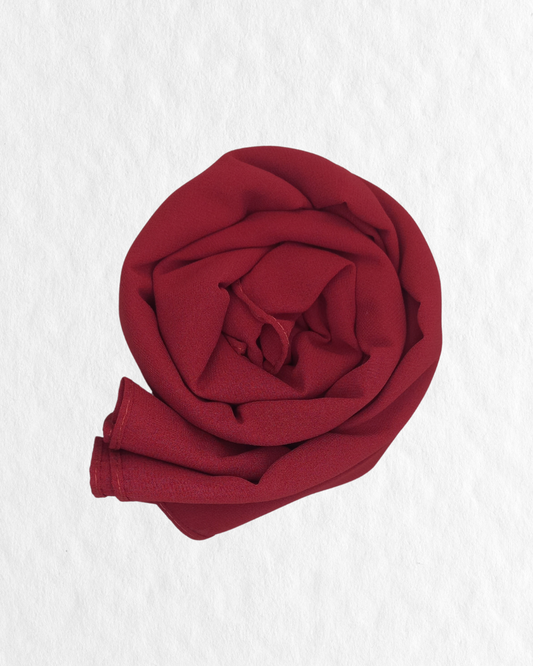 Georgette Hijab - Ruby Red