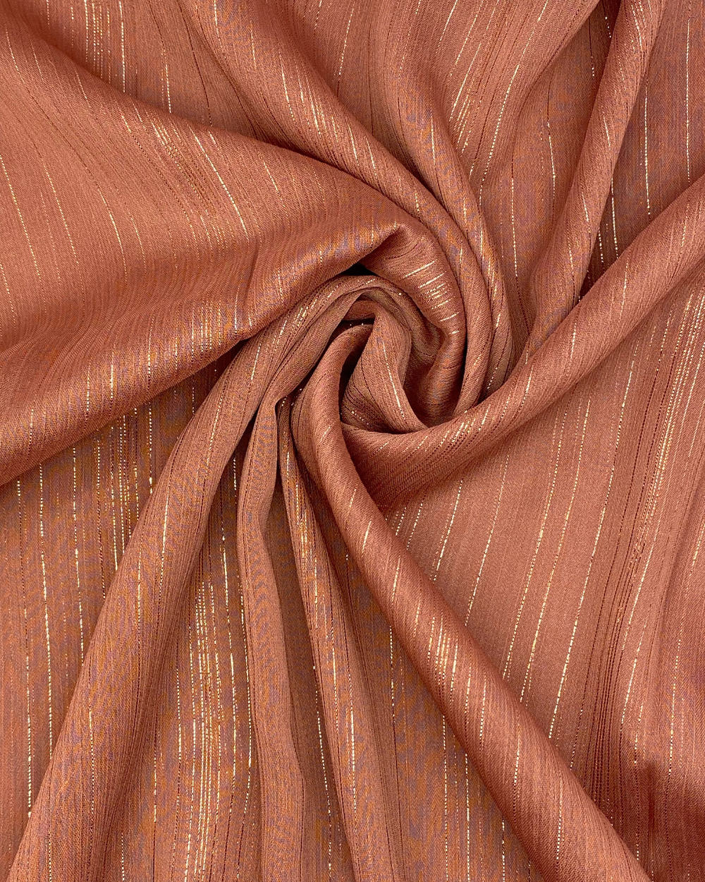 Metallic Chiffon - Rust