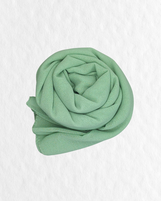 Georgette Hijab - Seafoam Green