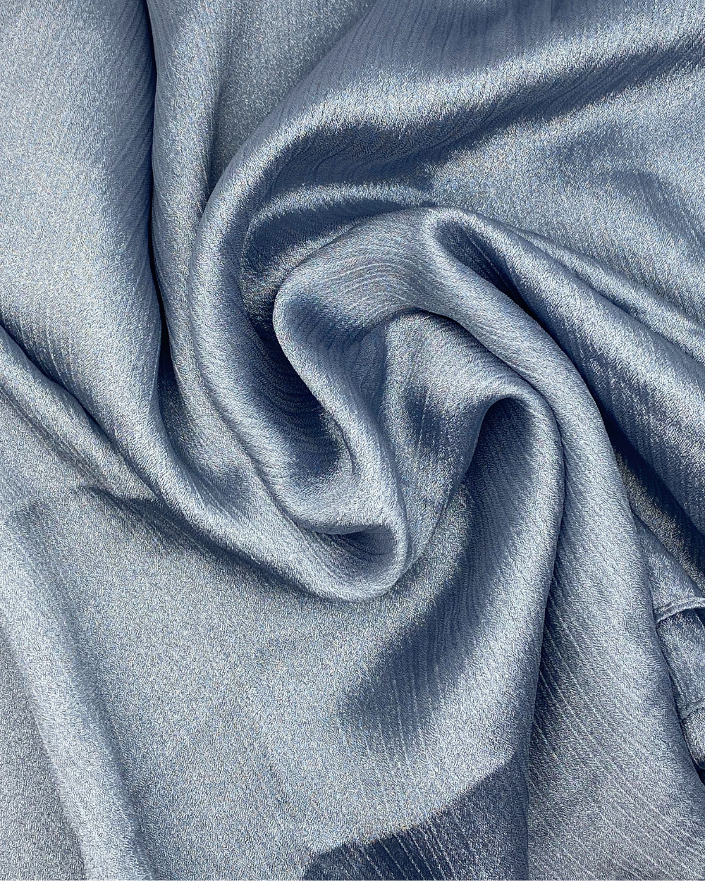 Crinkle Silk - Steel Blue