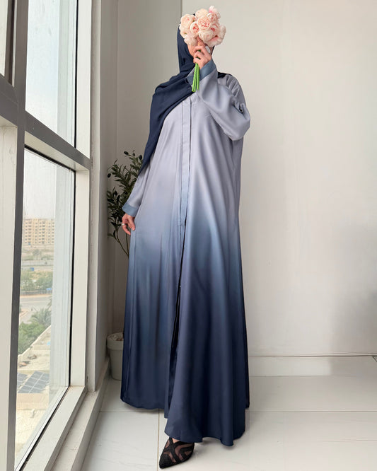 Tie & Dye Abaya - Blue