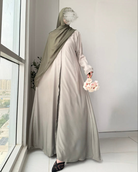 Tie & Dye Abaya - Green