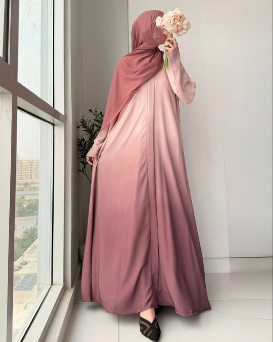 Tie & Dye Abaya - Pink