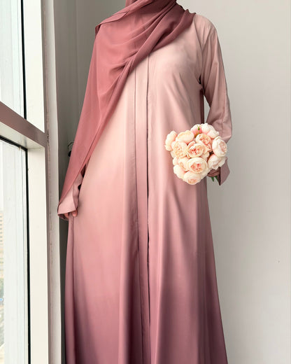 Tie & Dye Abaya - Pink