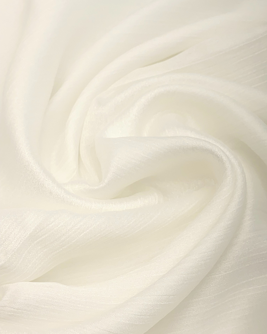 Crinkle Silk - White