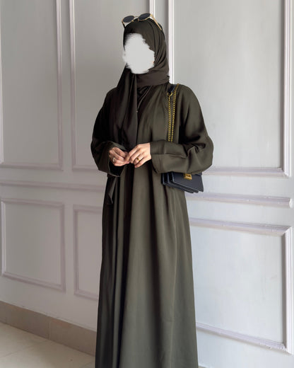 Zoom Nida Abaya - Olive Green